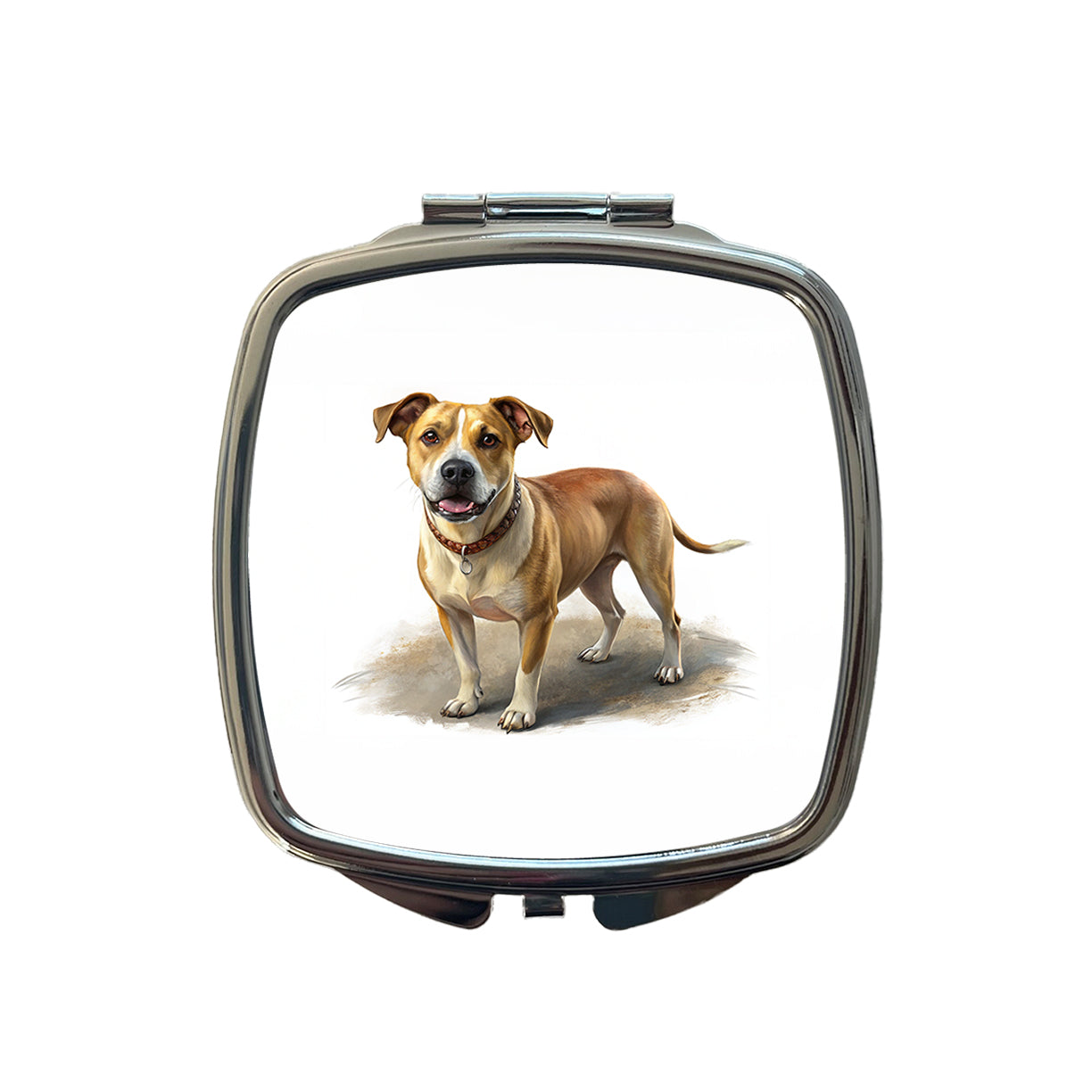 Labrabull Dog Illustration Small Travel Purse Handbag Pocket Makeup Compact Mirror