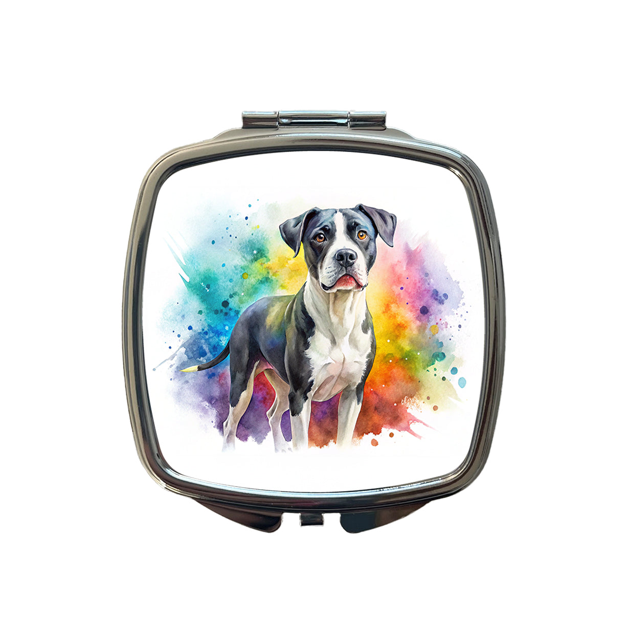 Labrabull Dog Watercolor Style Small Travel Purse Handbag Pocket Makeup Compact Mirror