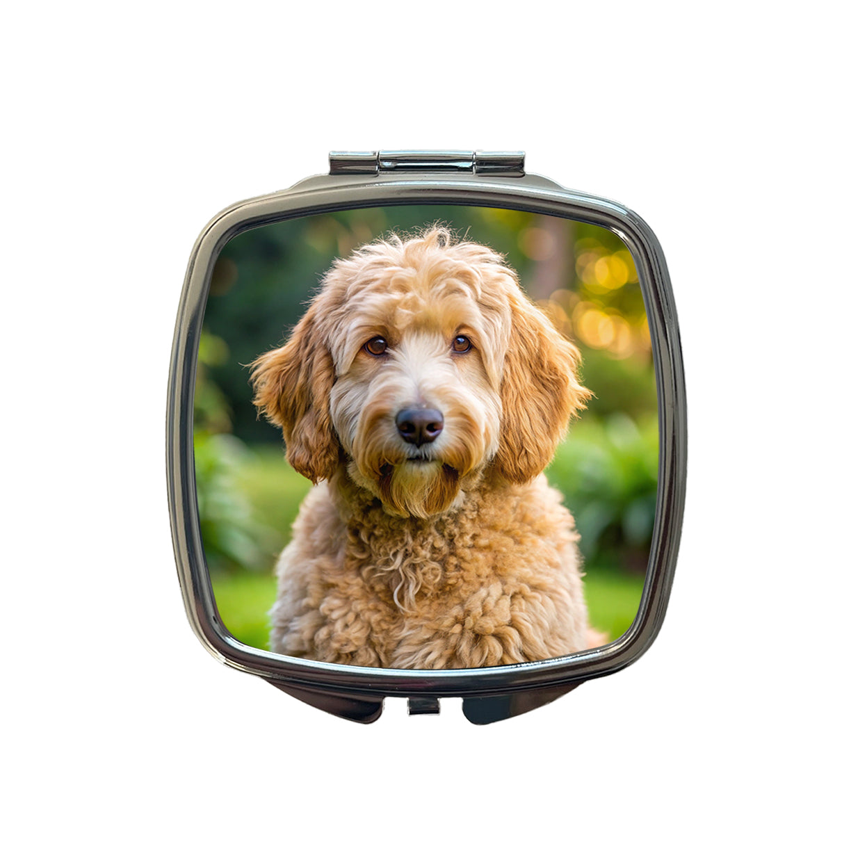 Labradoodle Dog Photo Small Travel Purse Handbag Pocket Makeup Compact Mirror