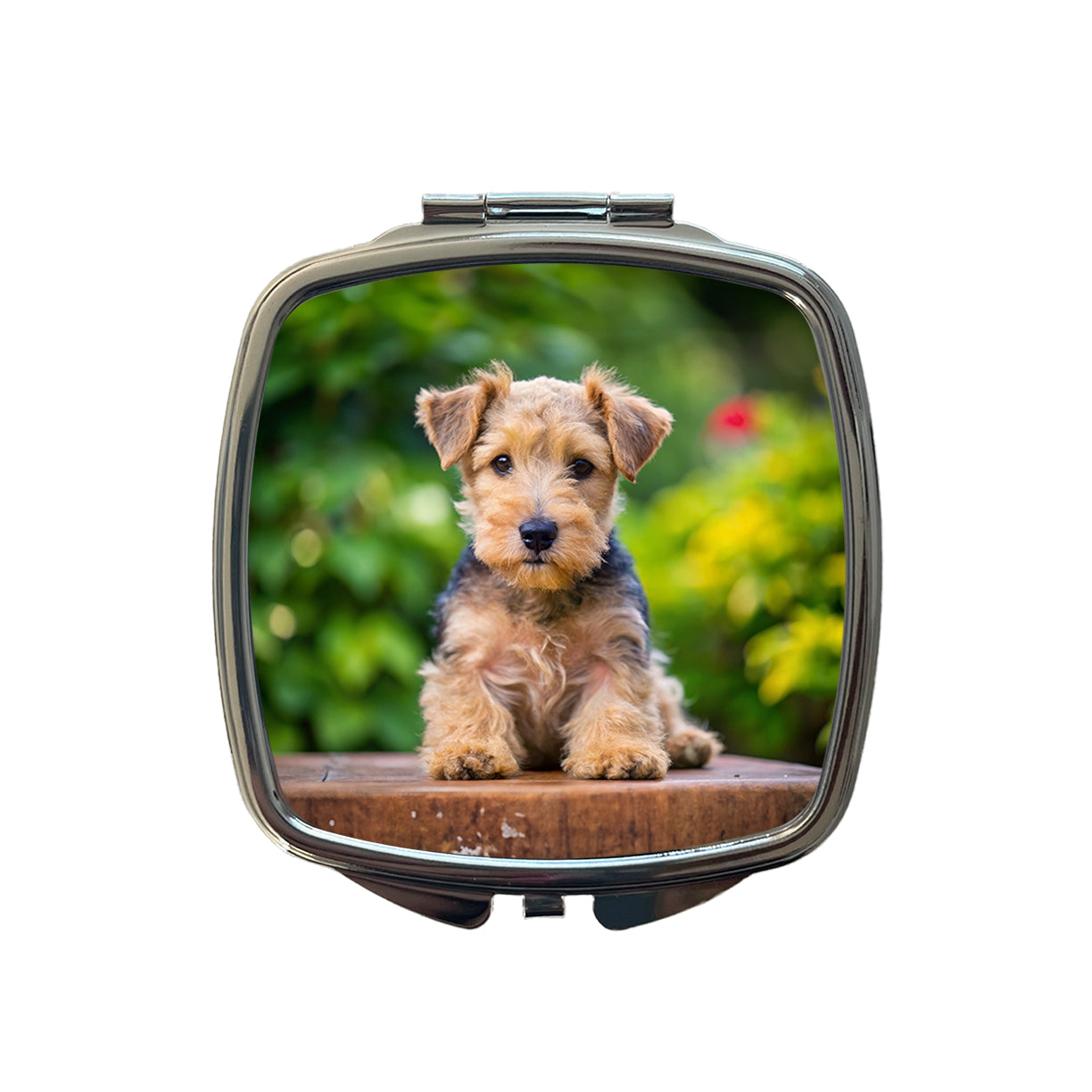 Lakeland Terrier Dog Puppy Photo Small Travel Purse Handbag Pocket Makeup Compact Mirror