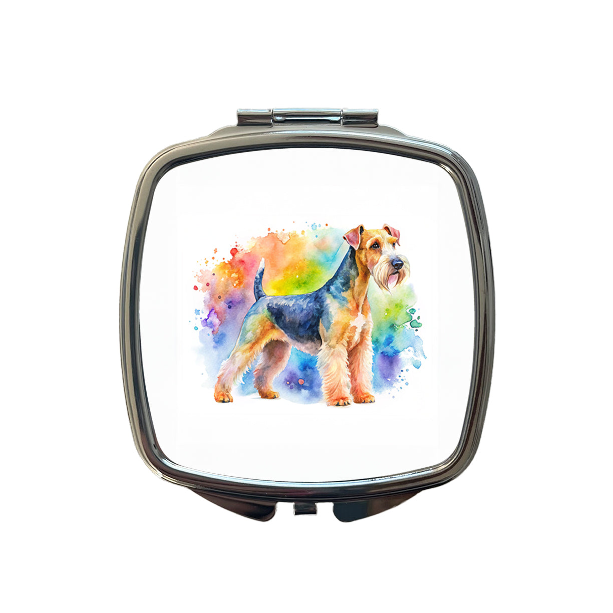 Lakeland Terrier Dog Watercolor Style Small Travel Purse Handbag Pocket Makeup Compact Mirror