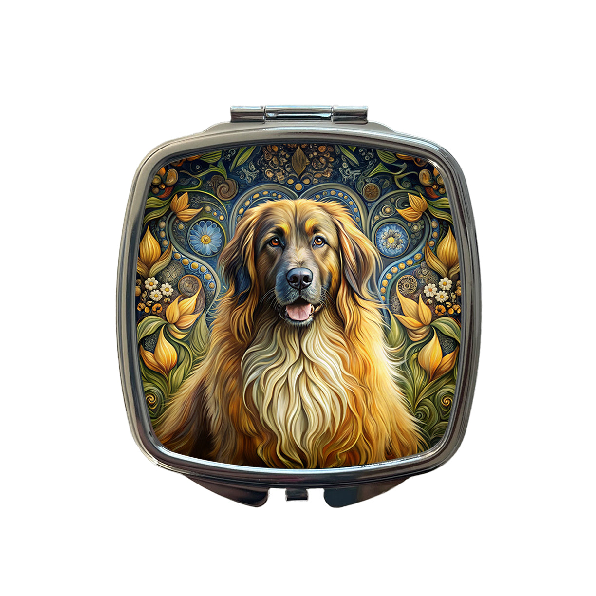 Leonberger Dog Art Nouveau Small Travel Purse Handbag Pocket Makeup Compact Mirror