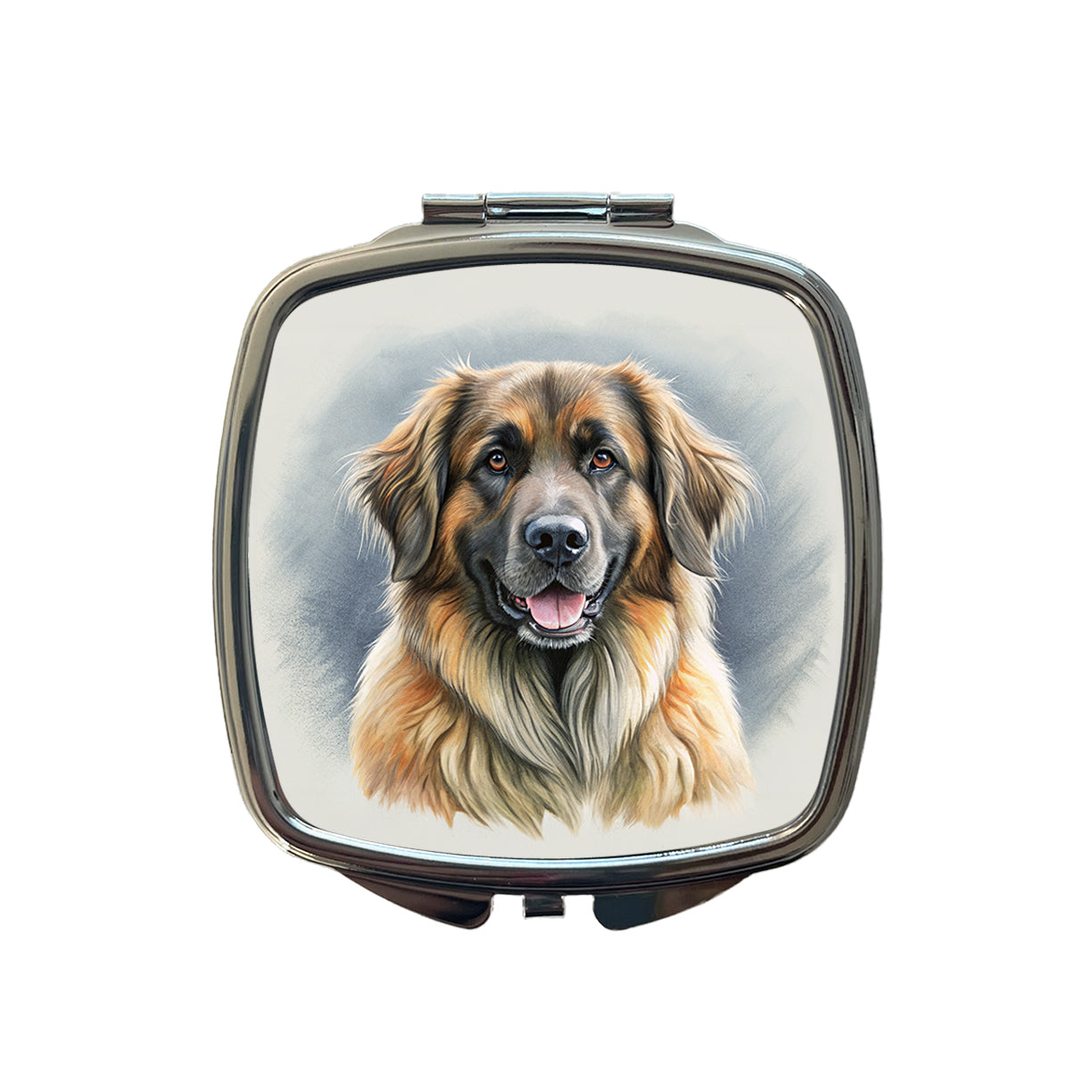 Leonberger Dog Illustration Small Travel Purse Handbag Pocket Makeup Compact Mirror