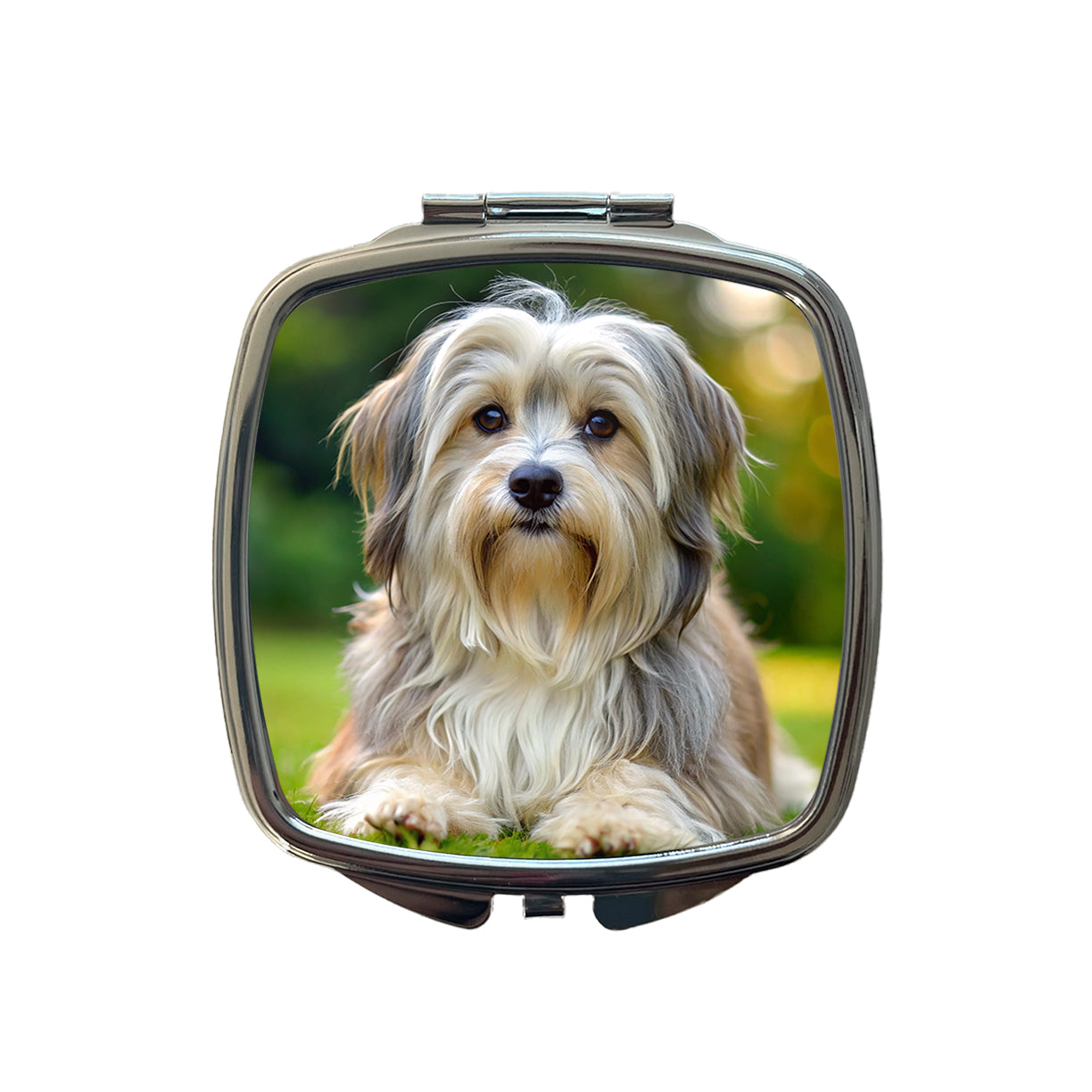 Lowchen Little Lion Dog Photo Small Travel Purse Handbag Pocket Makeup Compact Mirror