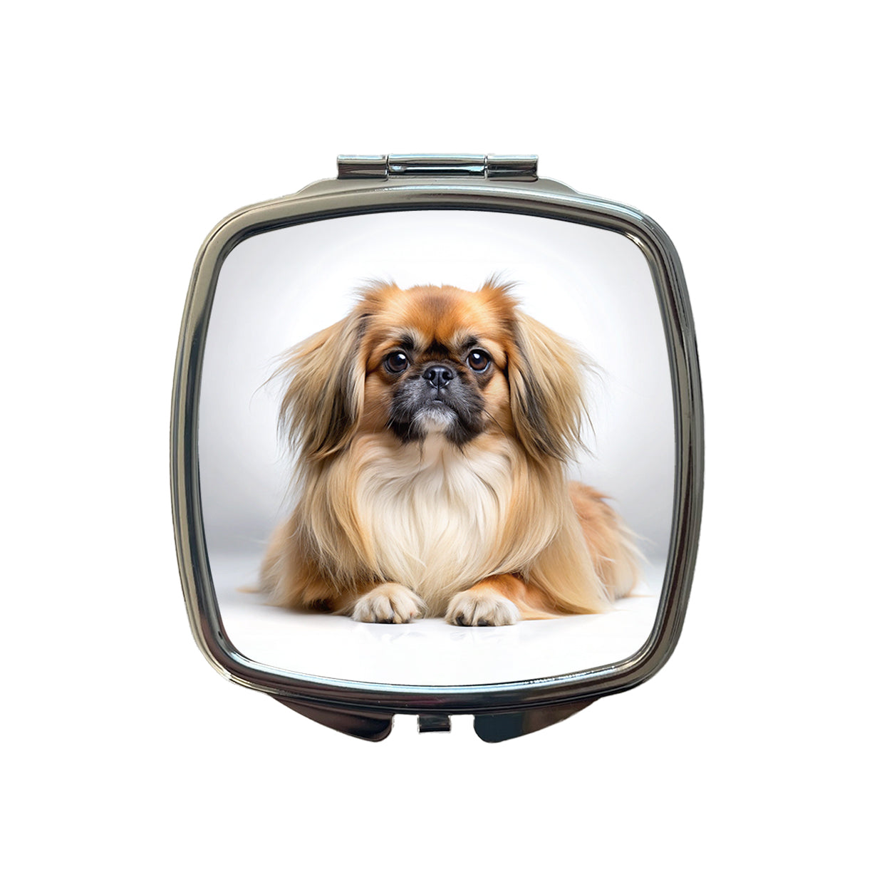 Pekingese Dog Photo Small Travel Purse Handbag Pocket Makeup Compact Mirror