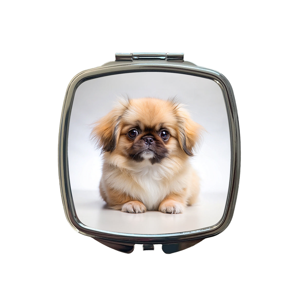 Pekingese Dog Puppy Photo Small Travel Purse Handbag Pocket Makeup Compact Mirror