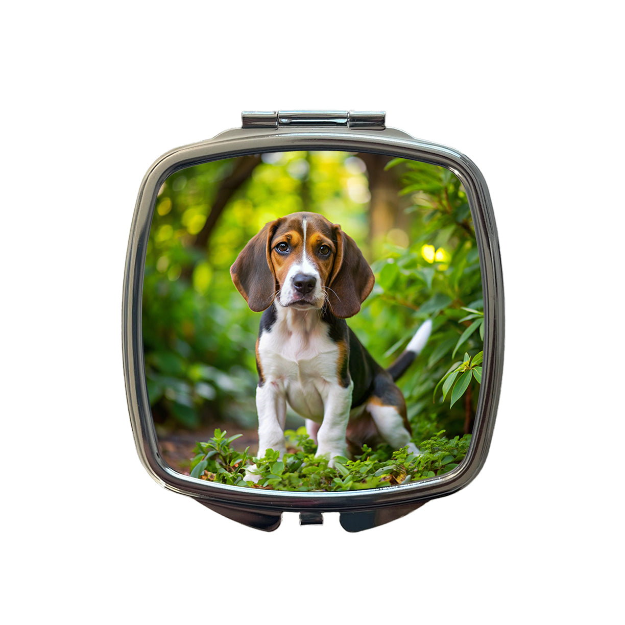Treeing Walker Coonhound Dog Puppy Photo Small Travel Purse Handbag Pocket Makeup Compact Mirror