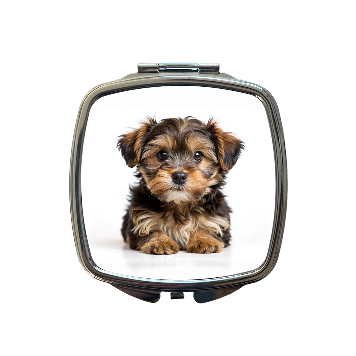 Yorkipoo Dog Puppy Photo Small Travel Purse Handbag Pocket Makeup Compact Mirror