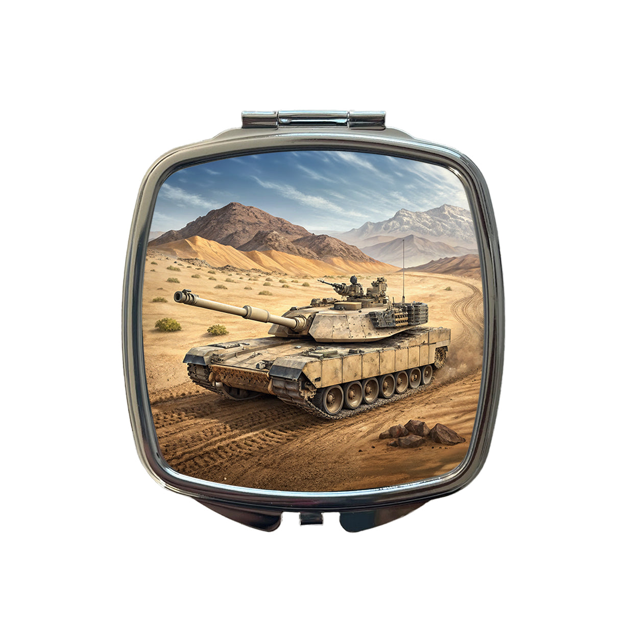 M1 Abrams Tank in the Desert Small Travel Purse Handbag Pocket Makeup Compact Mirror