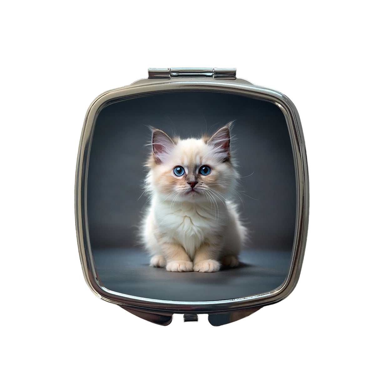 Birman Cat Kitten Photo Small Travel Purse Handbag Pocket Makeup Compact Mirror