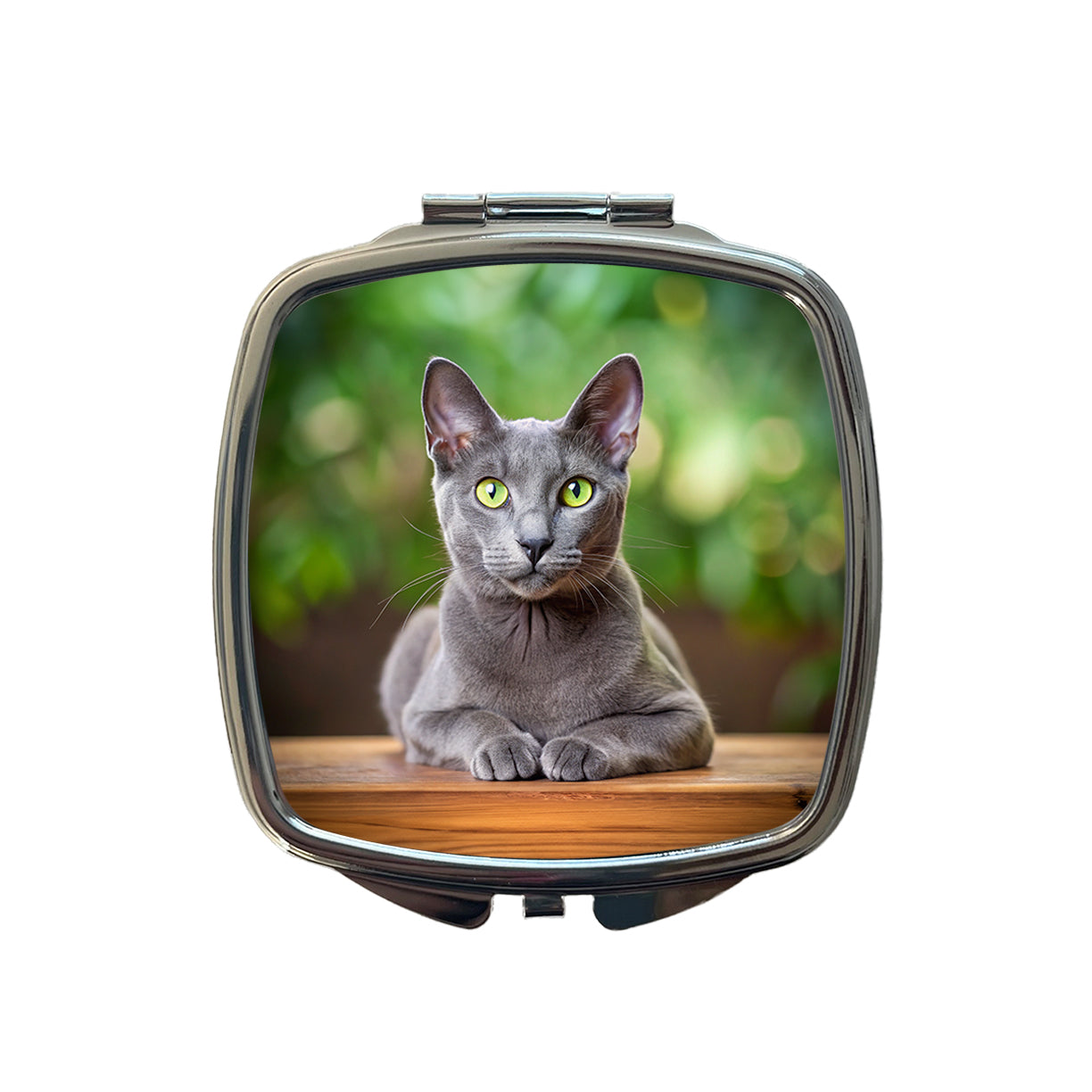 Korat Cat Photo Small Travel Purse Handbag Pocket Makeup Compact Mirror