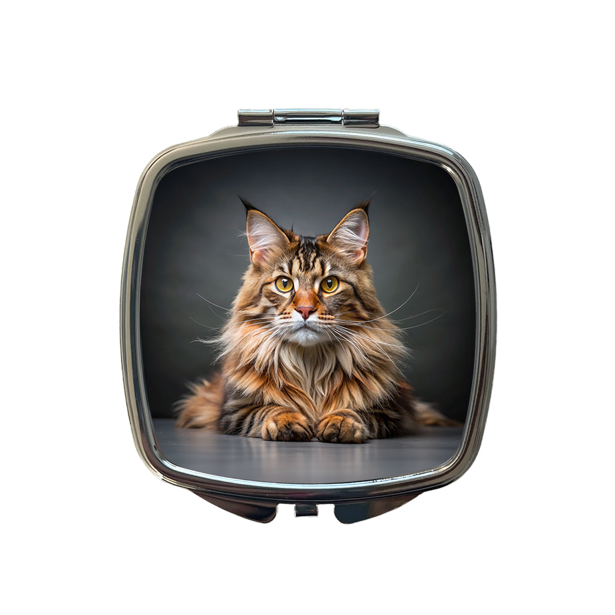 Maine Coon Cat Photo Small Travel Purse Handbag Pocket Makeup Compact Mirror