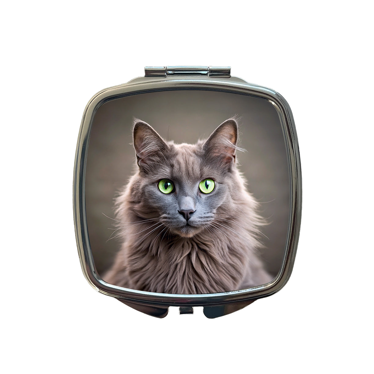 Nebelung Cat Photo Small Travel Purse Handbag Pocket Makeup Compact Mirror