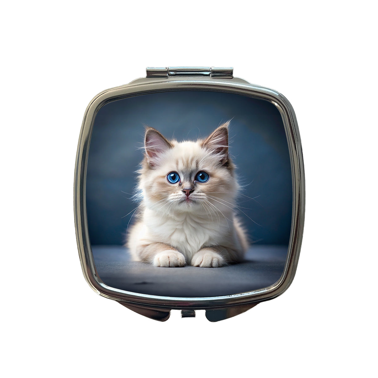 Ragdoll Cat Kitten Photo Small Travel Purse Handbag Pocket Makeup Compact Mirror