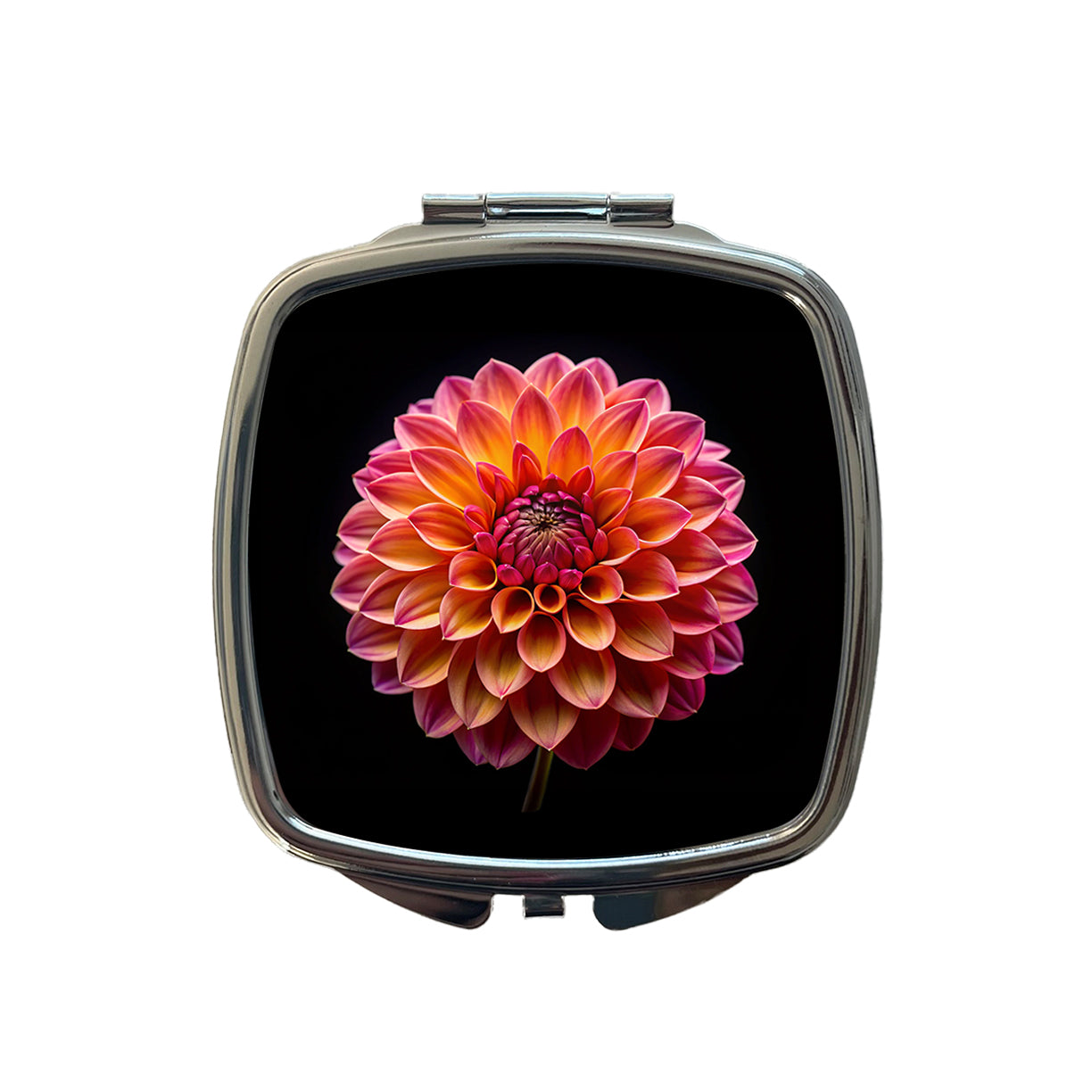 Dahlia Flower Photo Small Travel Purse Handbag Pocket Makeup Compact Mirror