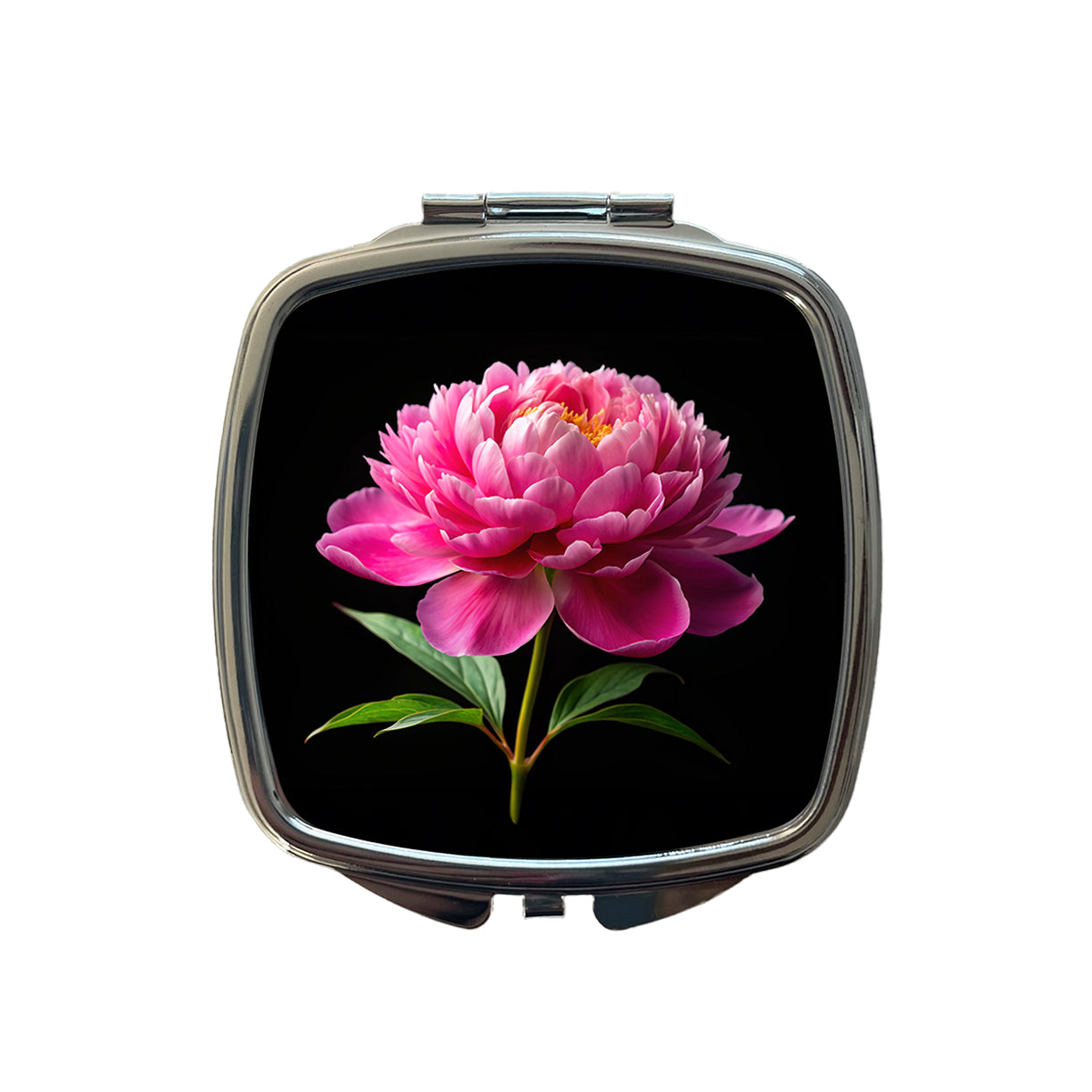 Peony Flower Photo Small Travel Purse Handbag Pocket Makeup Compact Mirror