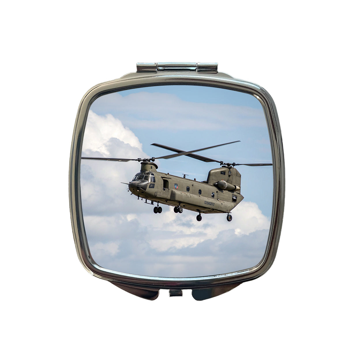 CH-47 Chinook Heavy-Lift Helicopter Small Travel Purse Handbag Pocket Makeup Compact Mirror