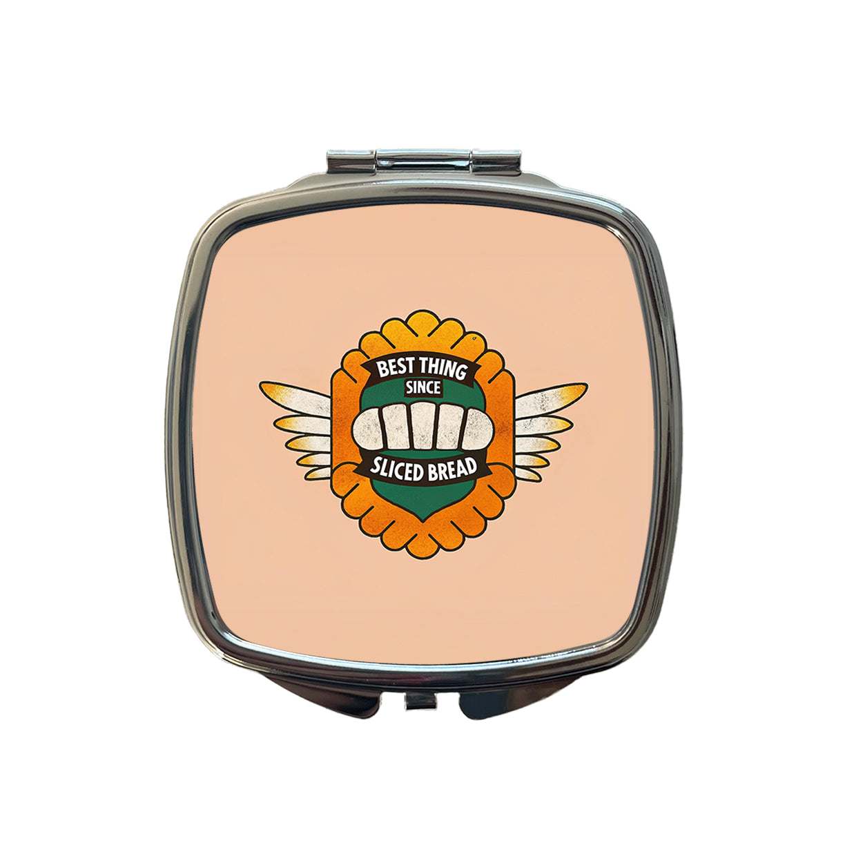 Best Thing Since Sliced Bread Funny Saying Small Travel Purse Handbag Pocket Makeup Compact Mirror