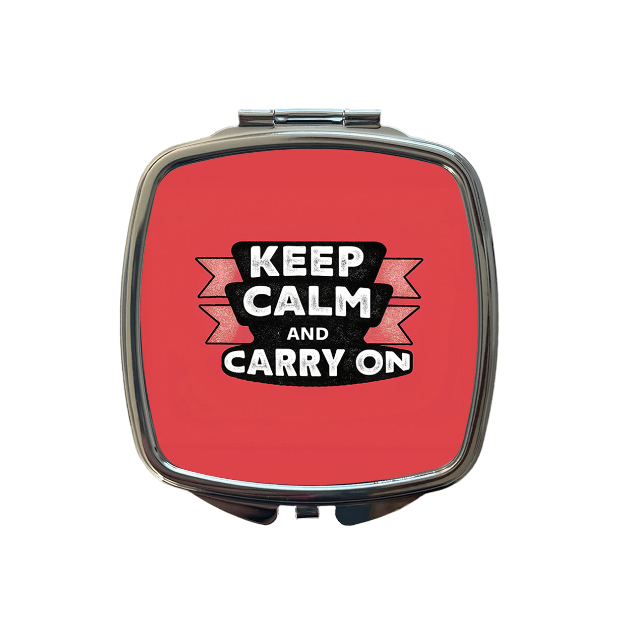 Keep Calm And Carry On Funny Small Travel Purse Handbag Pocket Makeup Compact Mirror