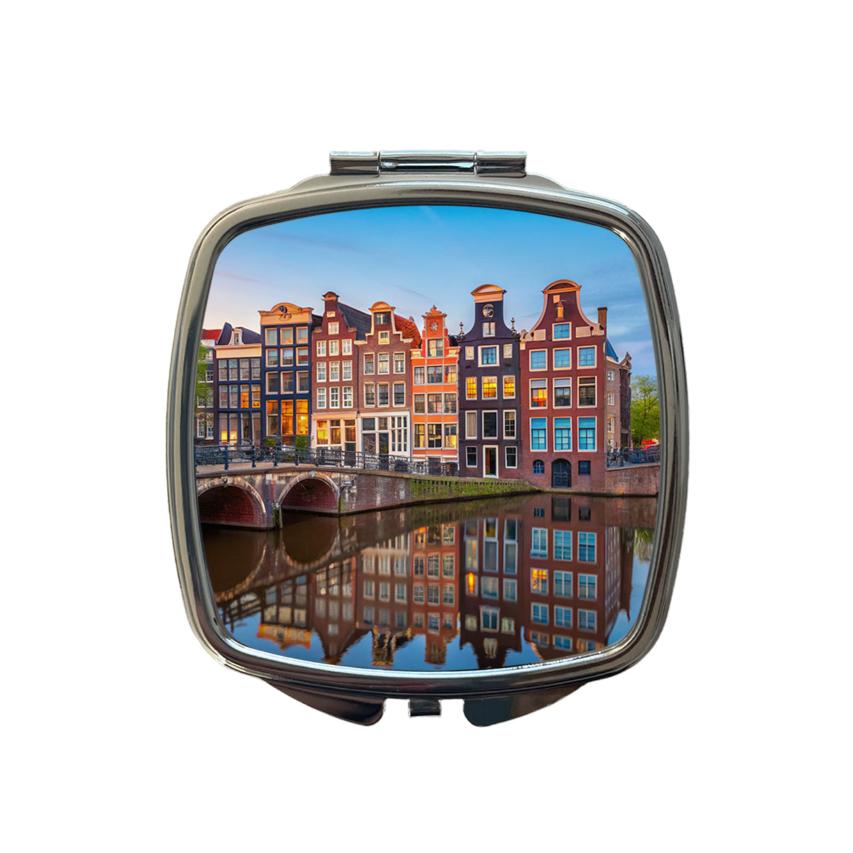 Amsterdam Netherlands Photo Small Travel Purse Handbag Pocket Makeup Compact Mirror