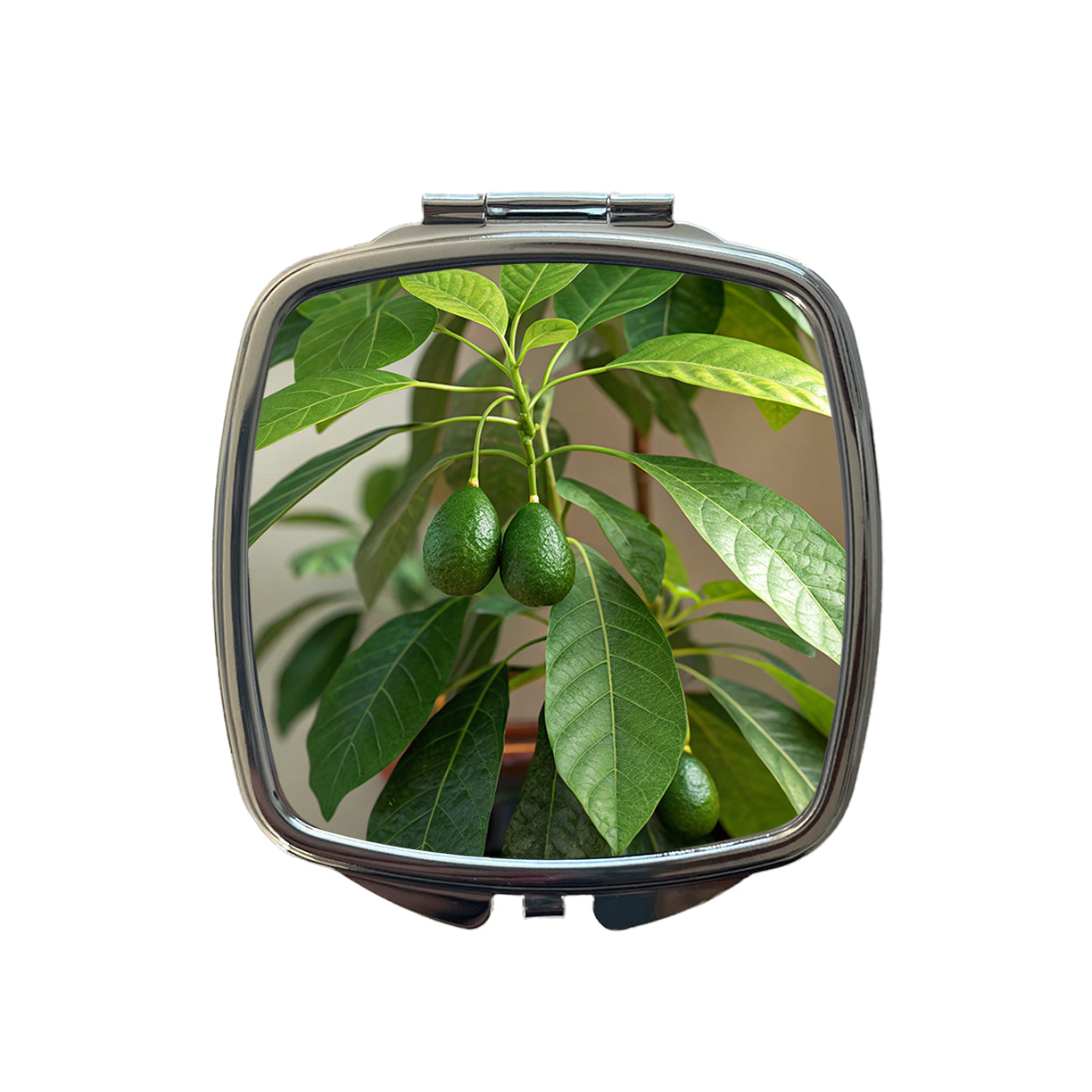 Avocados On Plant Small Travel Purse Handbag Pocket Makeup Compact Mirror