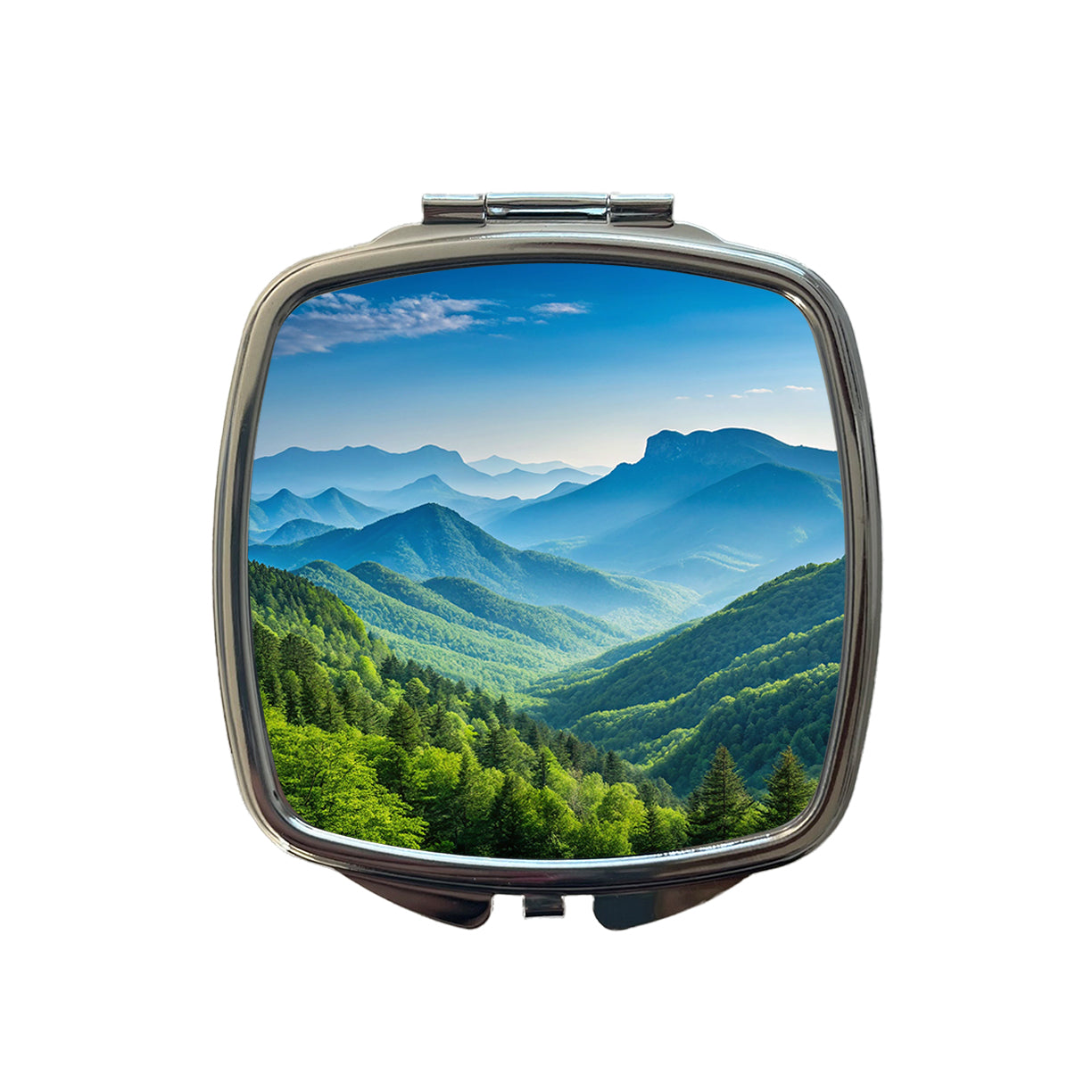 Breathtaking Mountain Views Forest Small Travel Purse Handbag Pocket Makeup Compact Mirror