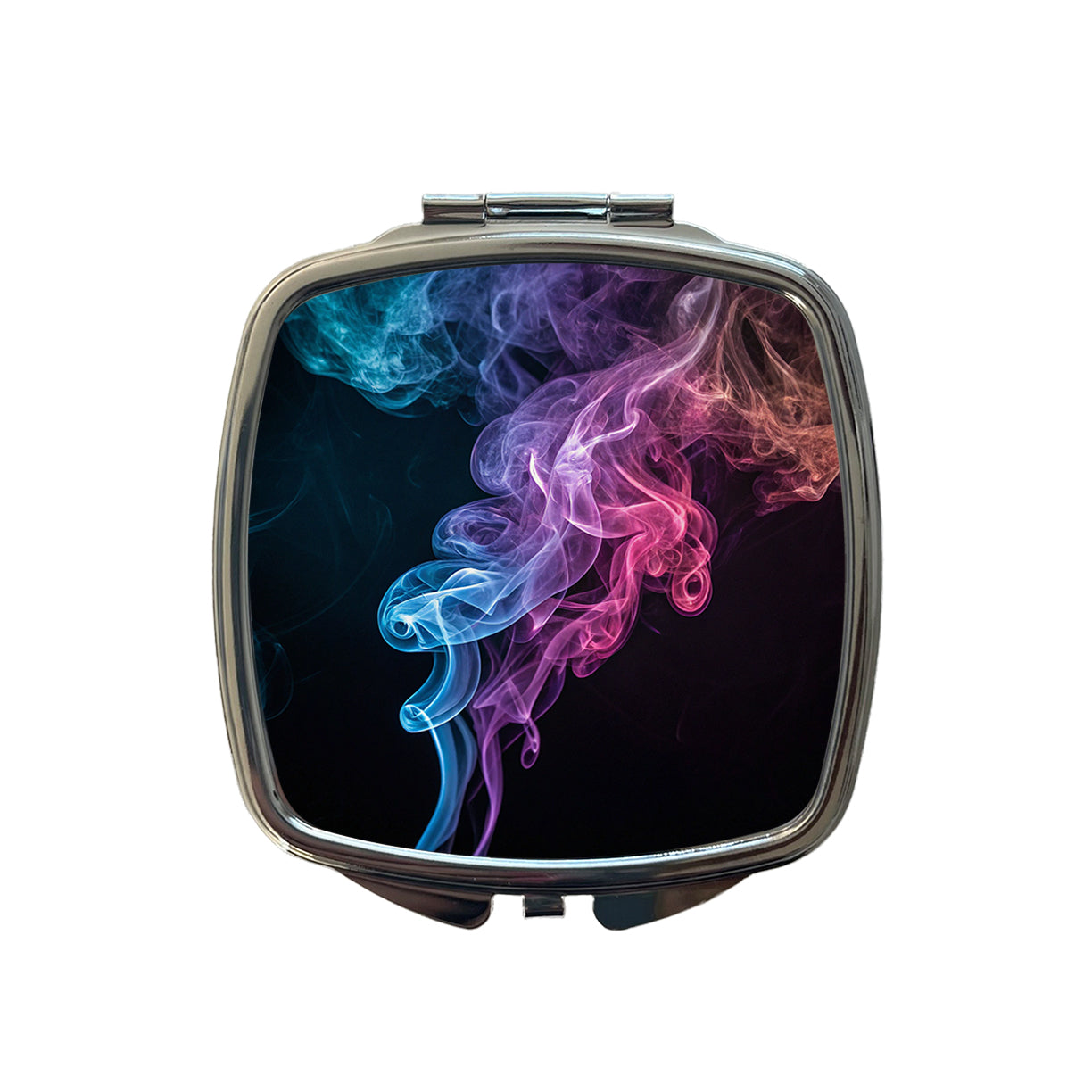 Colorful Plumes Of Smoke Curling Small Travel Purse Handbag Pocket Makeup Compact Mirror