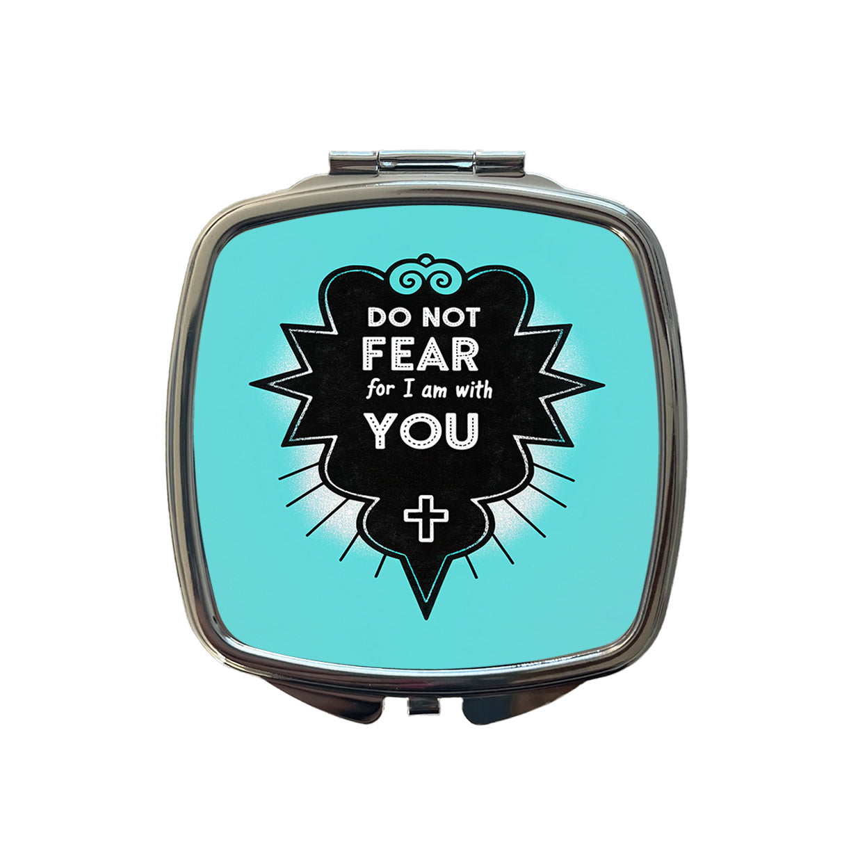 Do Not Fear For I Am With You Isaiah Bible Verse Small Travel Purse Handbag Pocket Makeup Compact Mirror