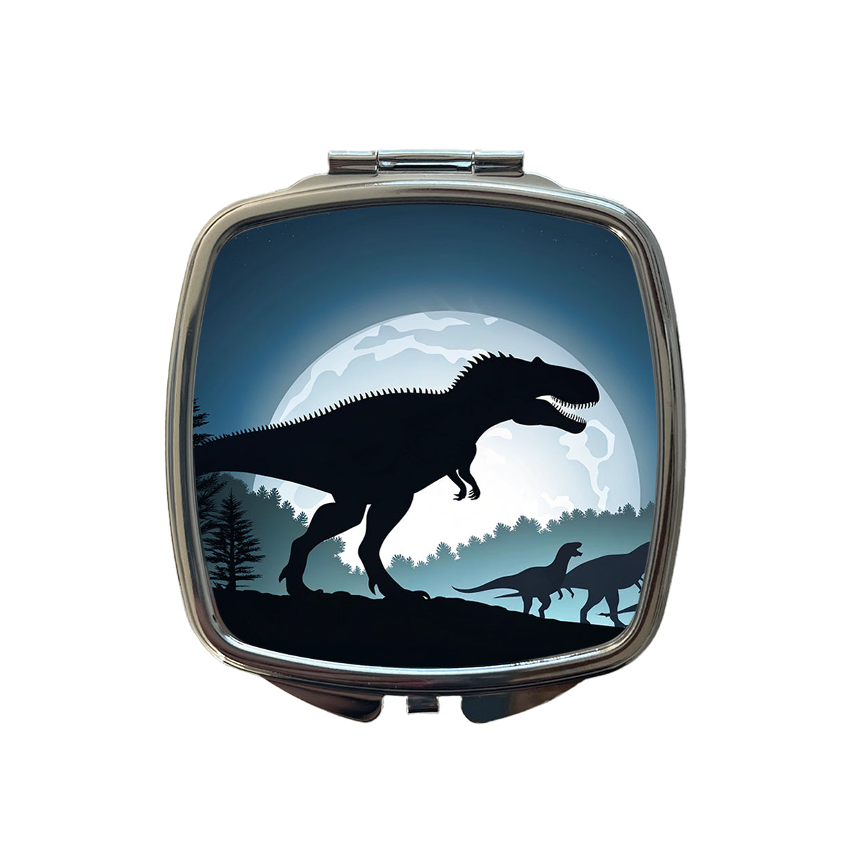 Giganotosaurus Silhouettes Dinosaurs Small Travel Purse Handbag Pocket Makeup Compact Mirror