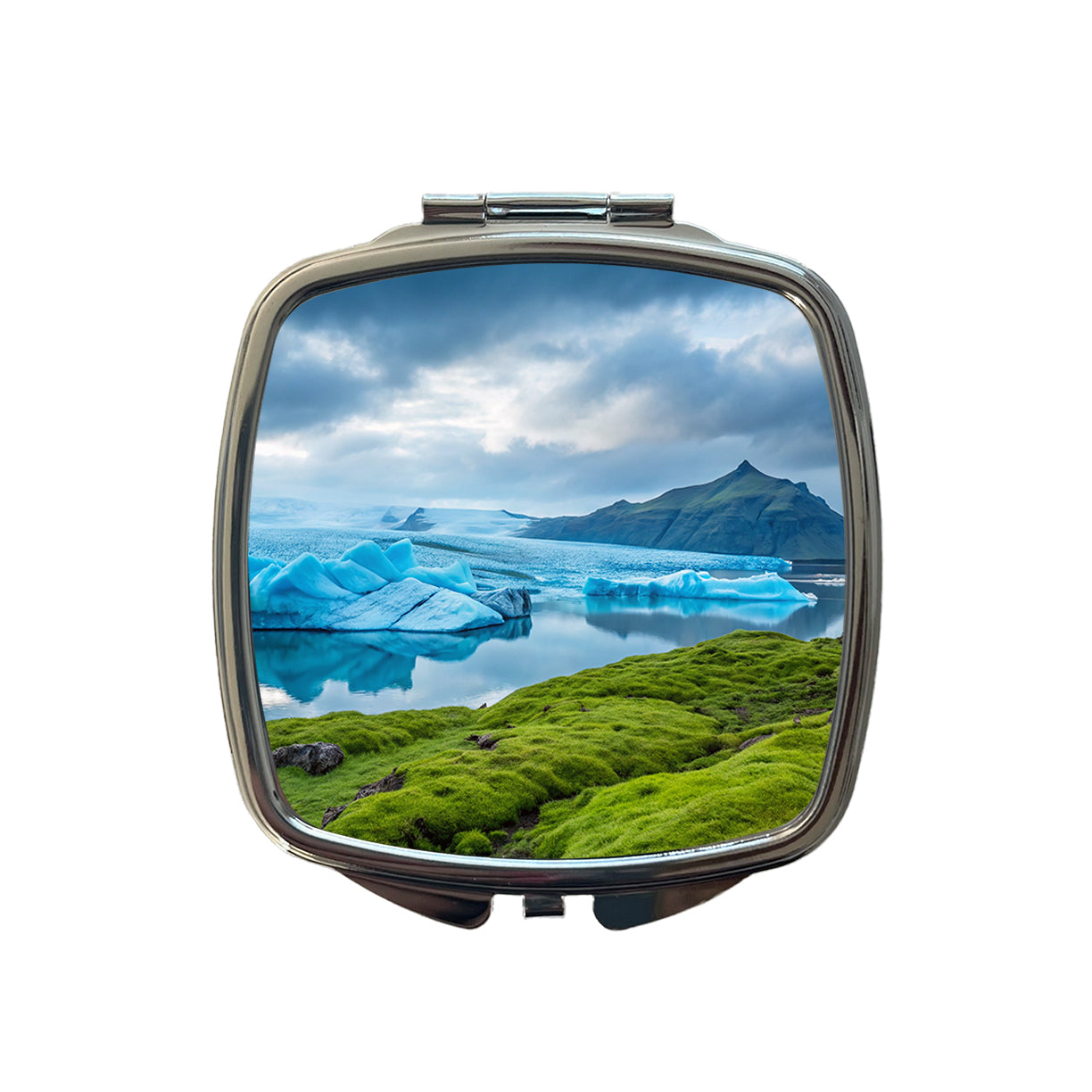 Iceland Nature Small Travel Purse Handbag Pocket Makeup Compact Mirror