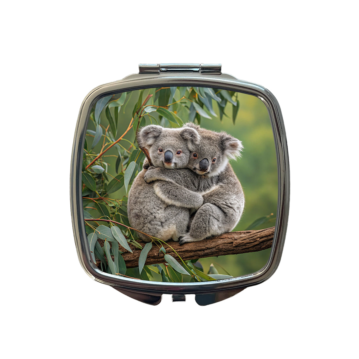 Koalas Hugging Love Small Travel Purse Handbag Pocket Makeup Compact Mirror