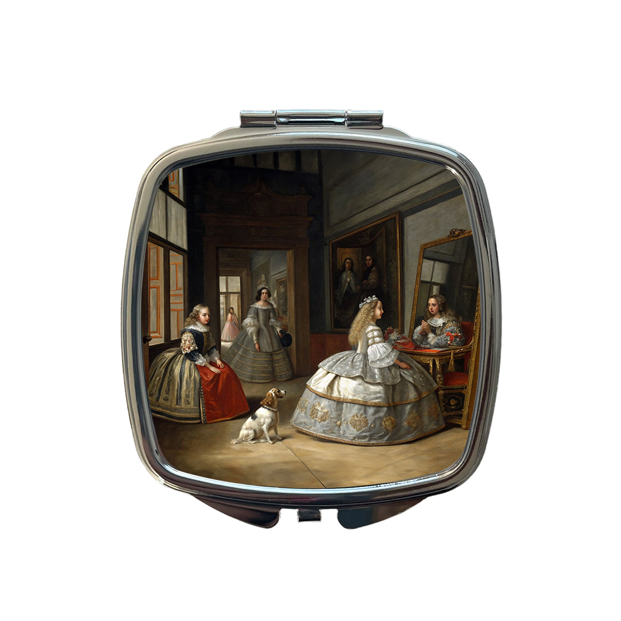 Las Meninas By Diego Velazquez Inspired By Small Travel Purse Handbag Pocket Makeup Compact Mirror