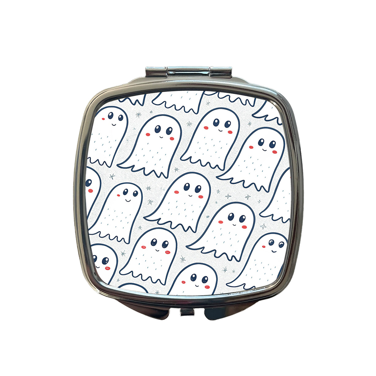 Lots Of Ghosts Halloween Small Travel Purse Handbag Pocket Makeup Compact Mirror