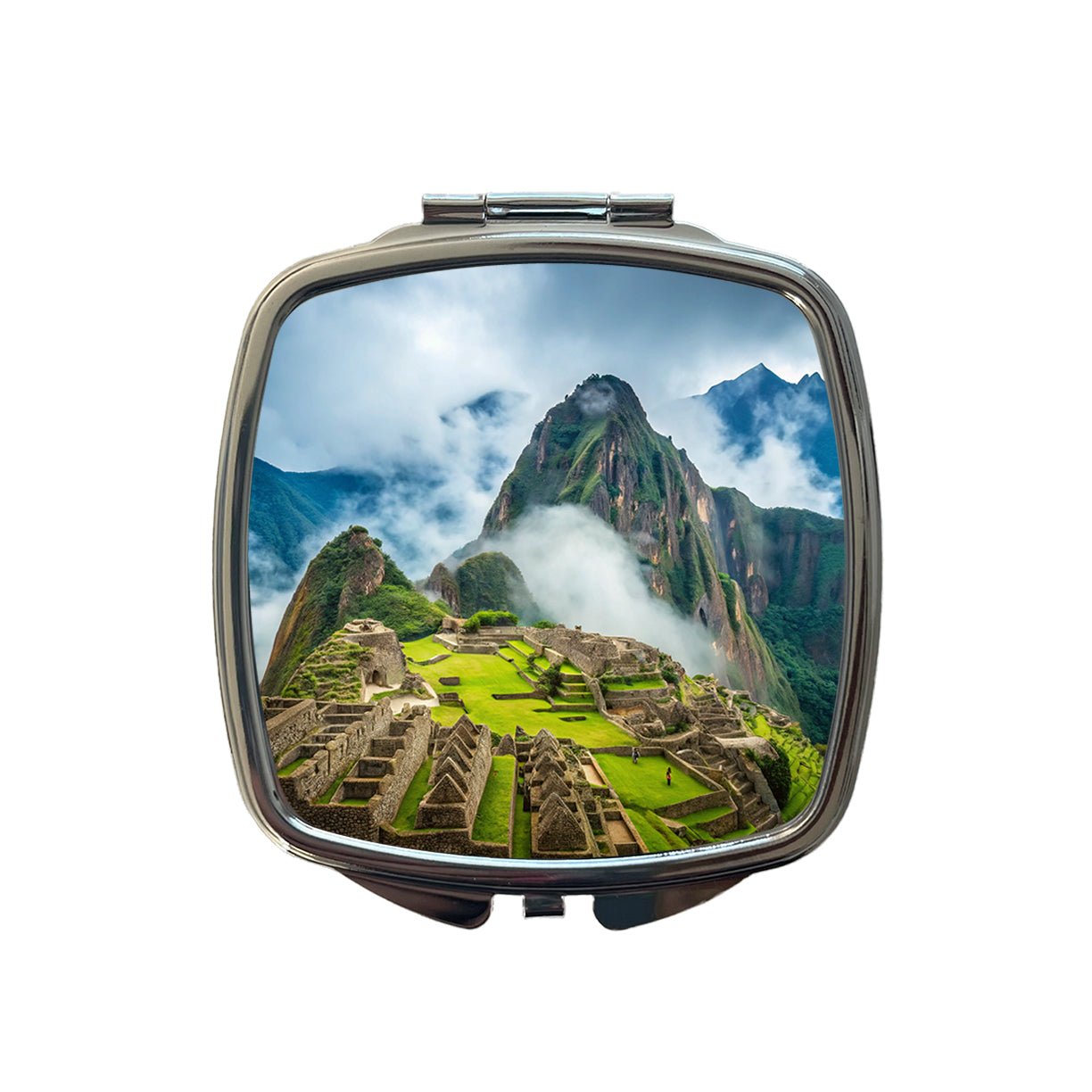 Machu Picchu Peru Travel Destination Small Travel Purse Handbag Pocket Makeup Compact Mirror