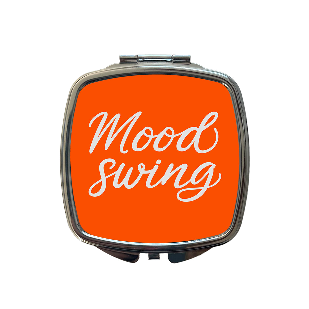 Mood Swing Orange Background Small Travel Purse Handbag Pocket Makeup Compact Mirror