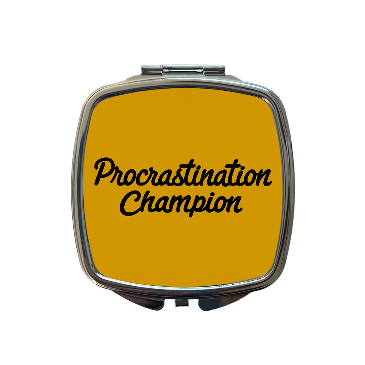 Procrastination Champion Funny Small Travel Purse Handbag Pocket Makeup Compact Mirror