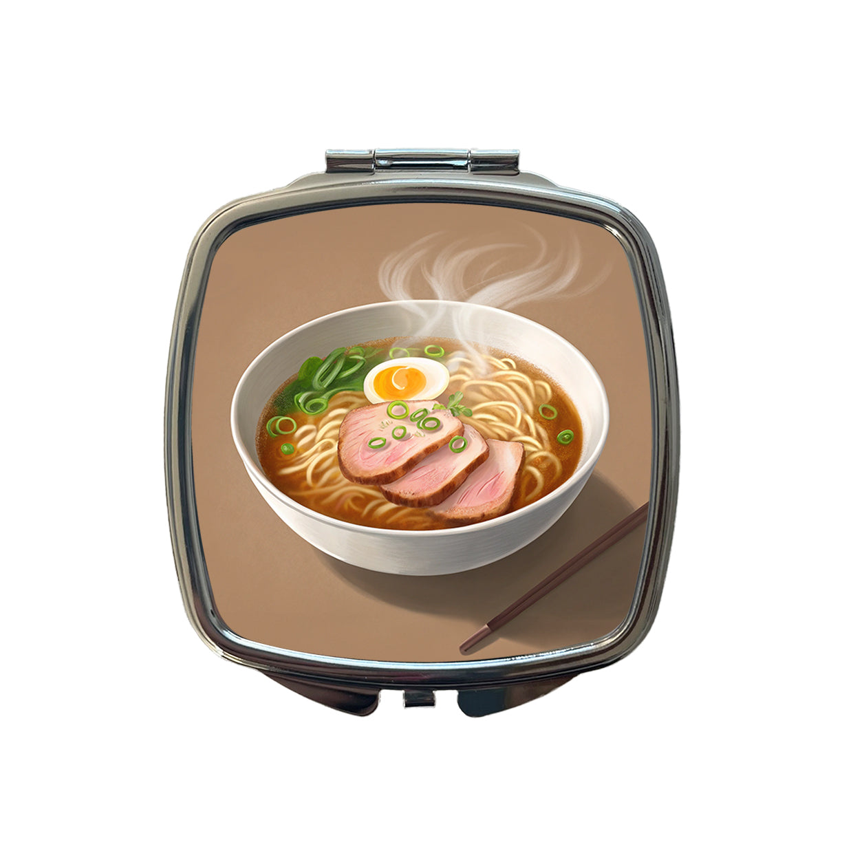 Ramen Bowl Delicious Small Travel Purse Handbag Pocket Makeup Compact Mirror