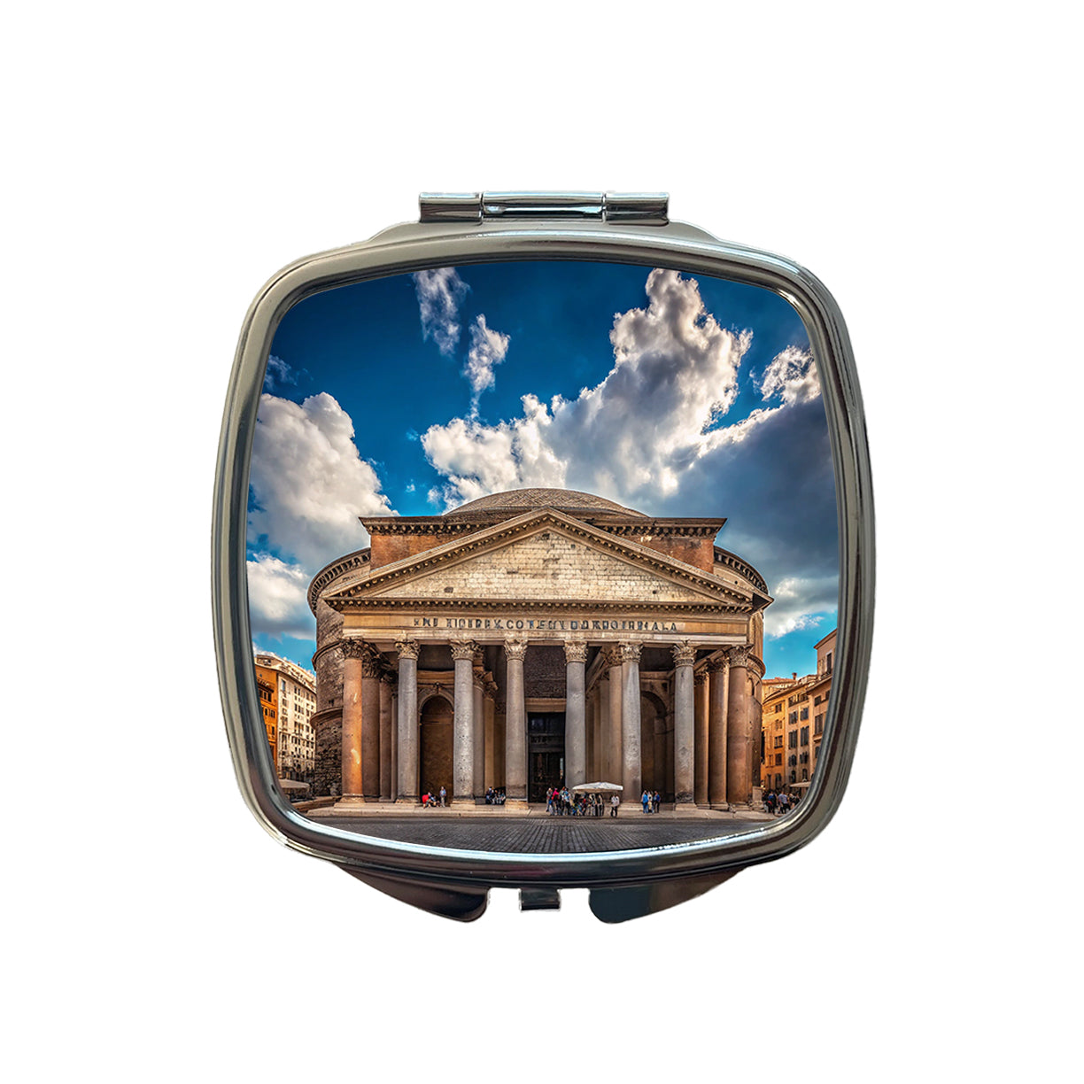 Rome Italy Pantheon Travel History Small Travel Purse Handbag Pocket Makeup Compact Mirror
