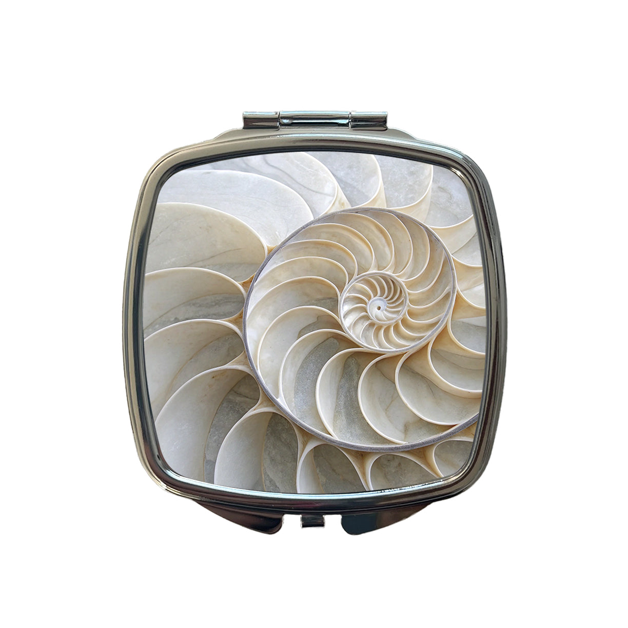 Shell Marble Swirl Small Travel Purse Handbag Pocket Makeup Compact Mirror