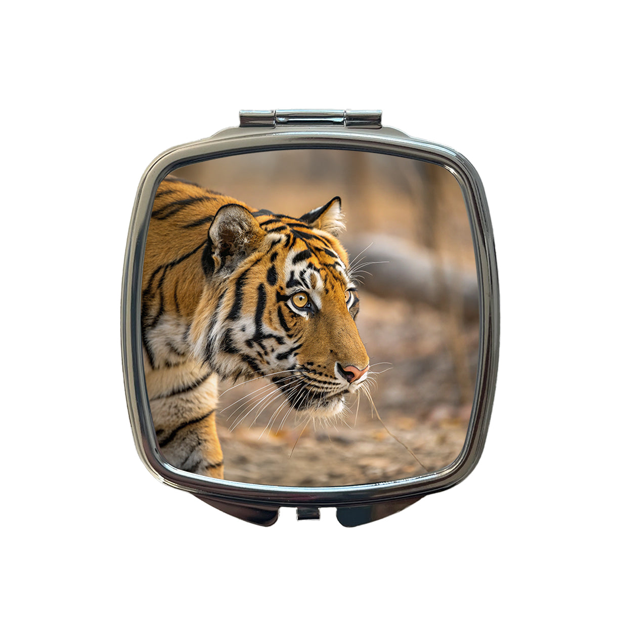 Tiger Eyes Close Up Small Travel Purse Handbag Pocket Makeup Compact Mirror