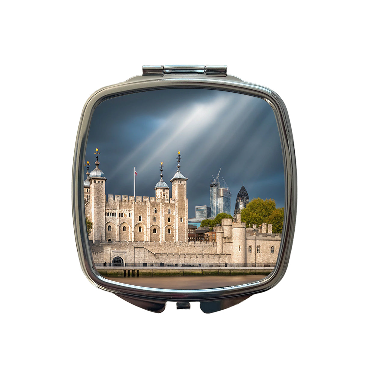 Tower Of London England Small Travel Purse Handbag Pocket Makeup Compact Mirror