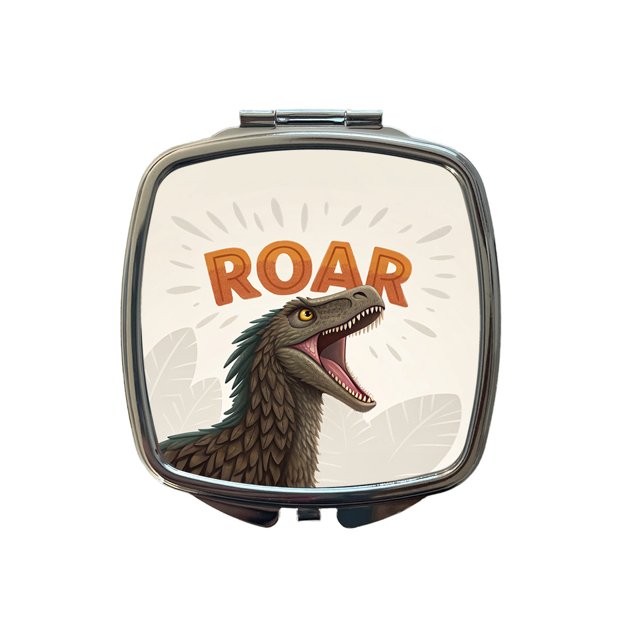 Velociraptor Roar Bold Dinosaur Small Travel Purse Handbag Pocket Makeup Compact Mirror