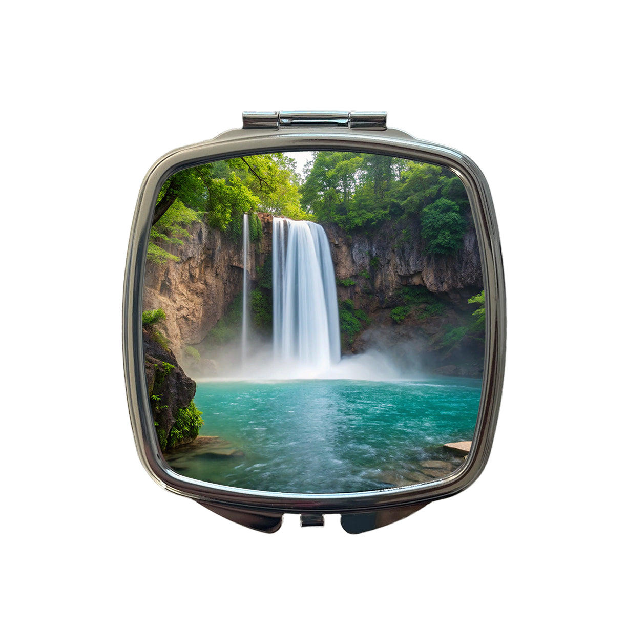 Waterfalls Stunning Small Travel Purse Handbag Pocket Makeup Compact Mirror