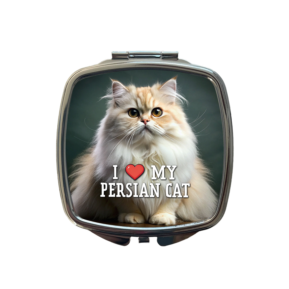 I Love My Persian Cat Heart Small Travel Purse Handbag Pocket Makeup Compact Mirror