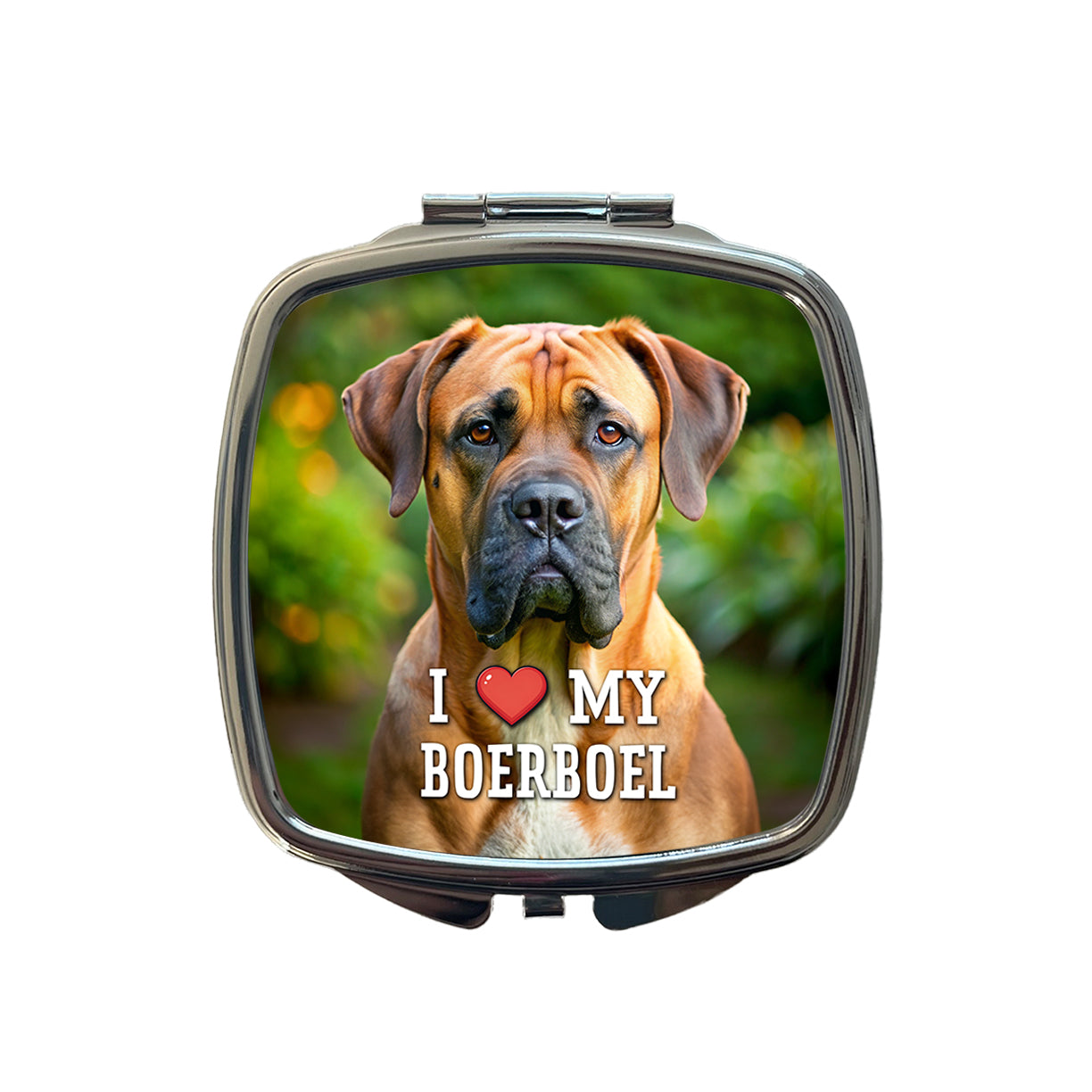 I Love My Boerboel Dog Heart Small Travel Purse Handbag Pocket Makeup Compact Mirror