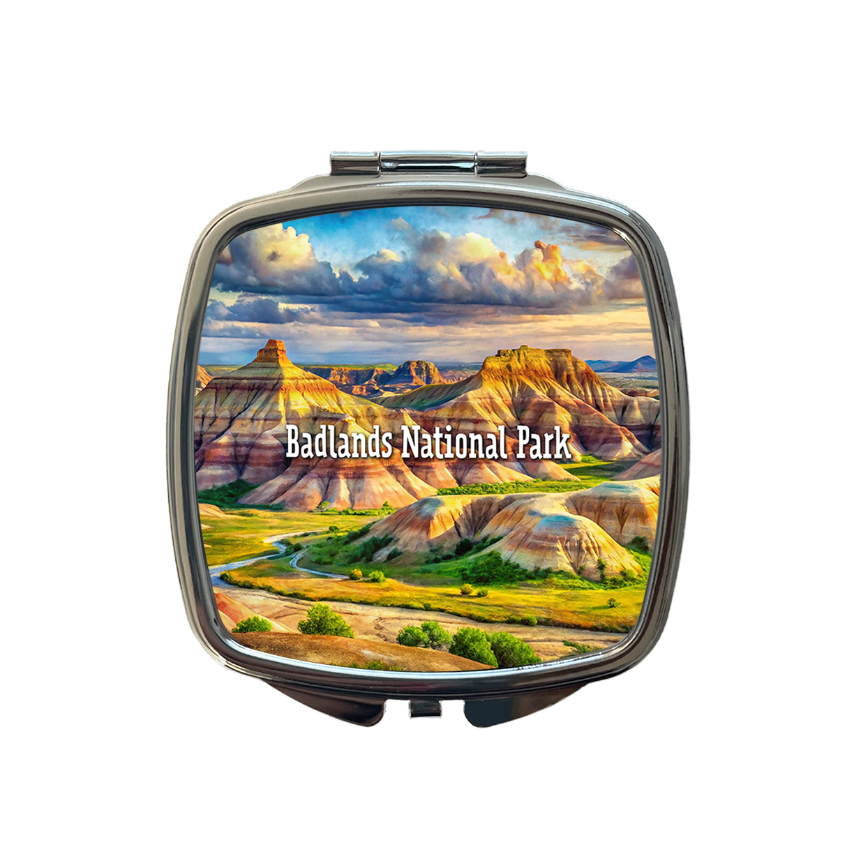 Badlands National Park South Dakota Small Travel Purse Handbag Pocket Makeup Compact Mirror