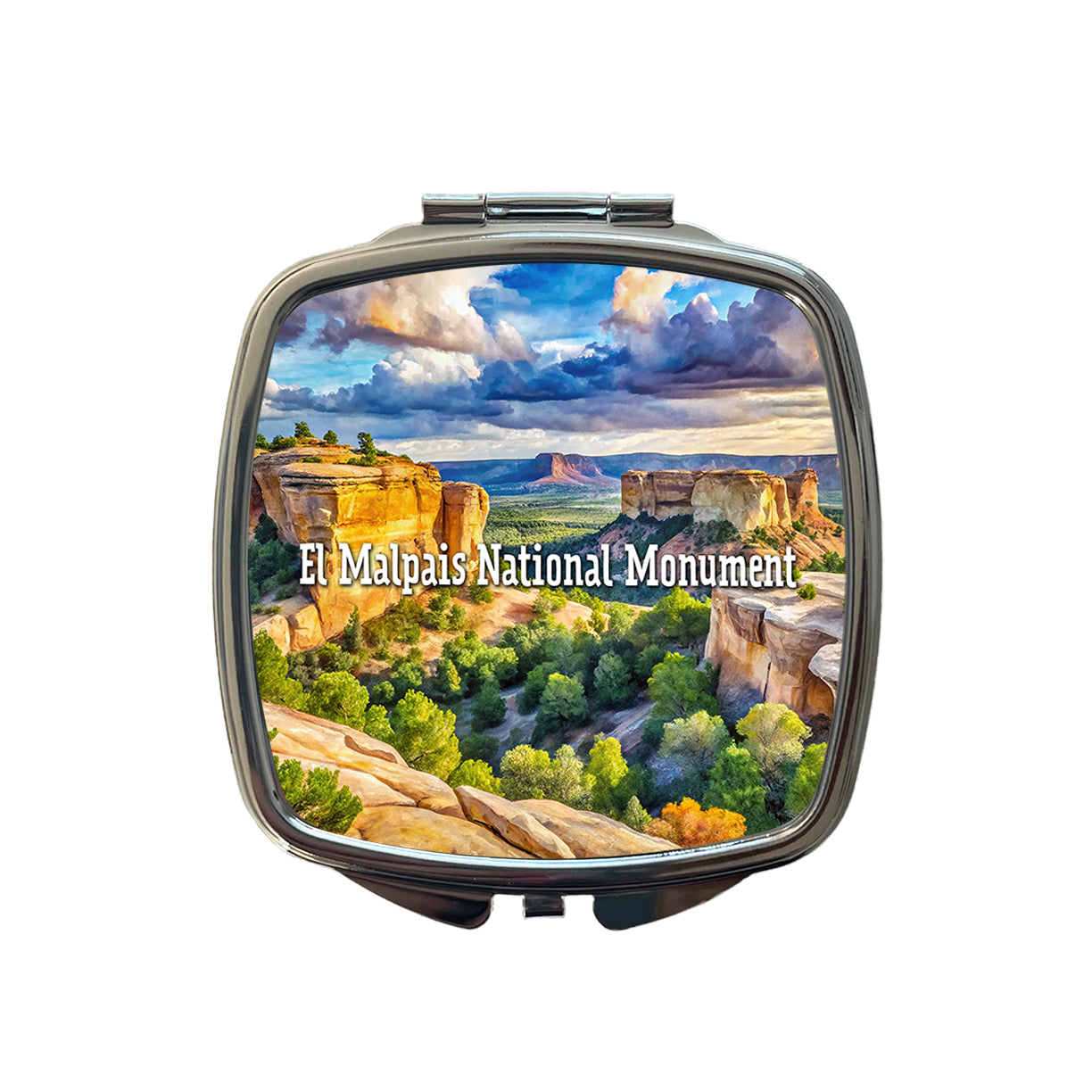 El Malpais National Monument New Mexico Small Travel Purse Handbag Pocket Makeup Compact Mirror