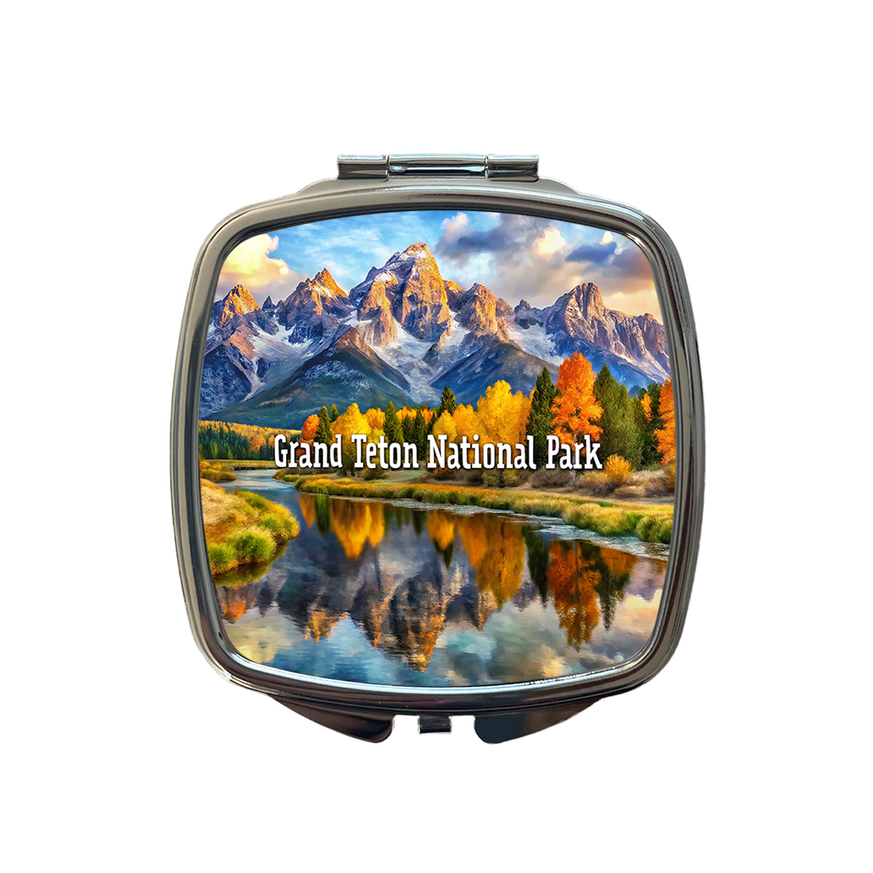 Grand Teton National Park Wyoming Small Travel Purse Handbag Pocket Makeup Compact Mirror