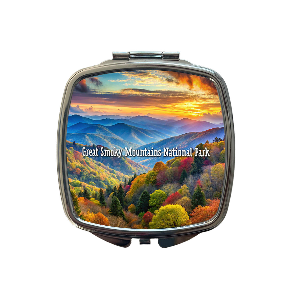Great Smoky Mountains National Park North Carolina Tennessee Small Travel Purse Handbag Pocket Makeup Compact Mirror