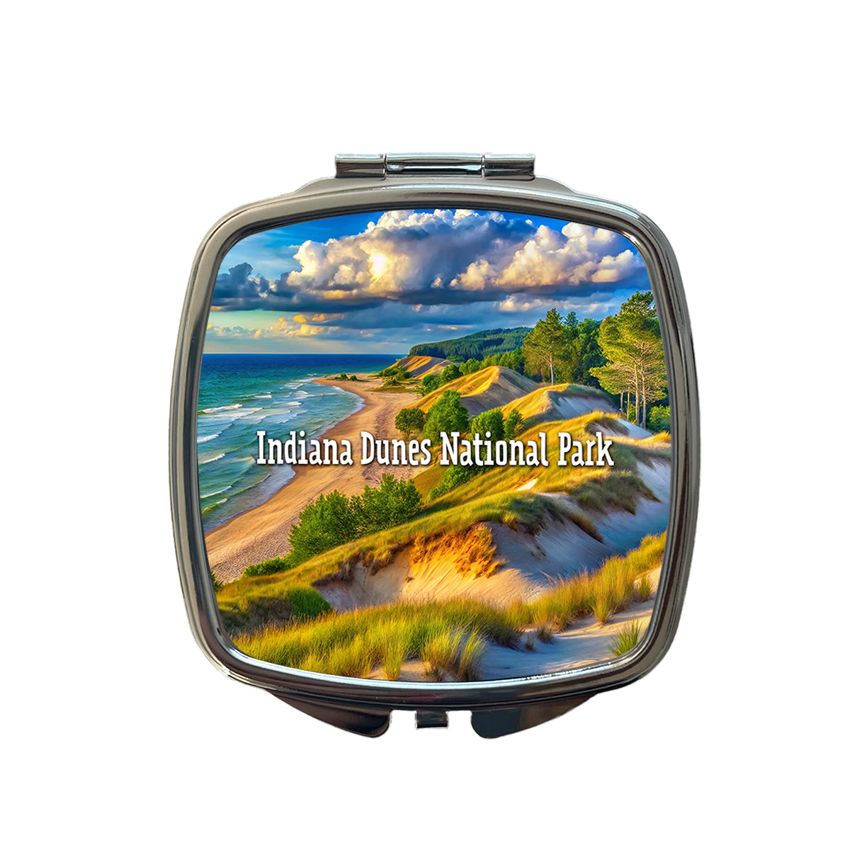 Indiana Dunes National Park Indiana Small Travel Purse Handbag Pocket Makeup Compact Mirror